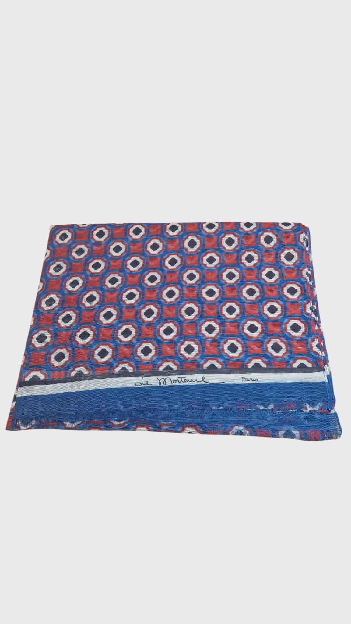 Foulard De Morteuil rouge bleu