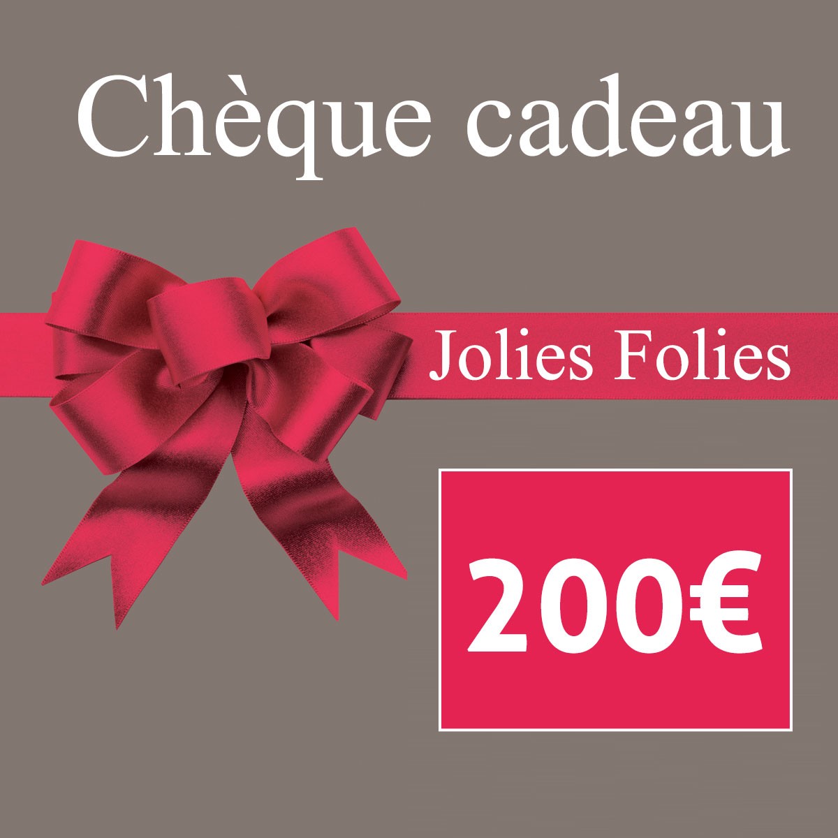 Chèque cadeau Jolies Folies