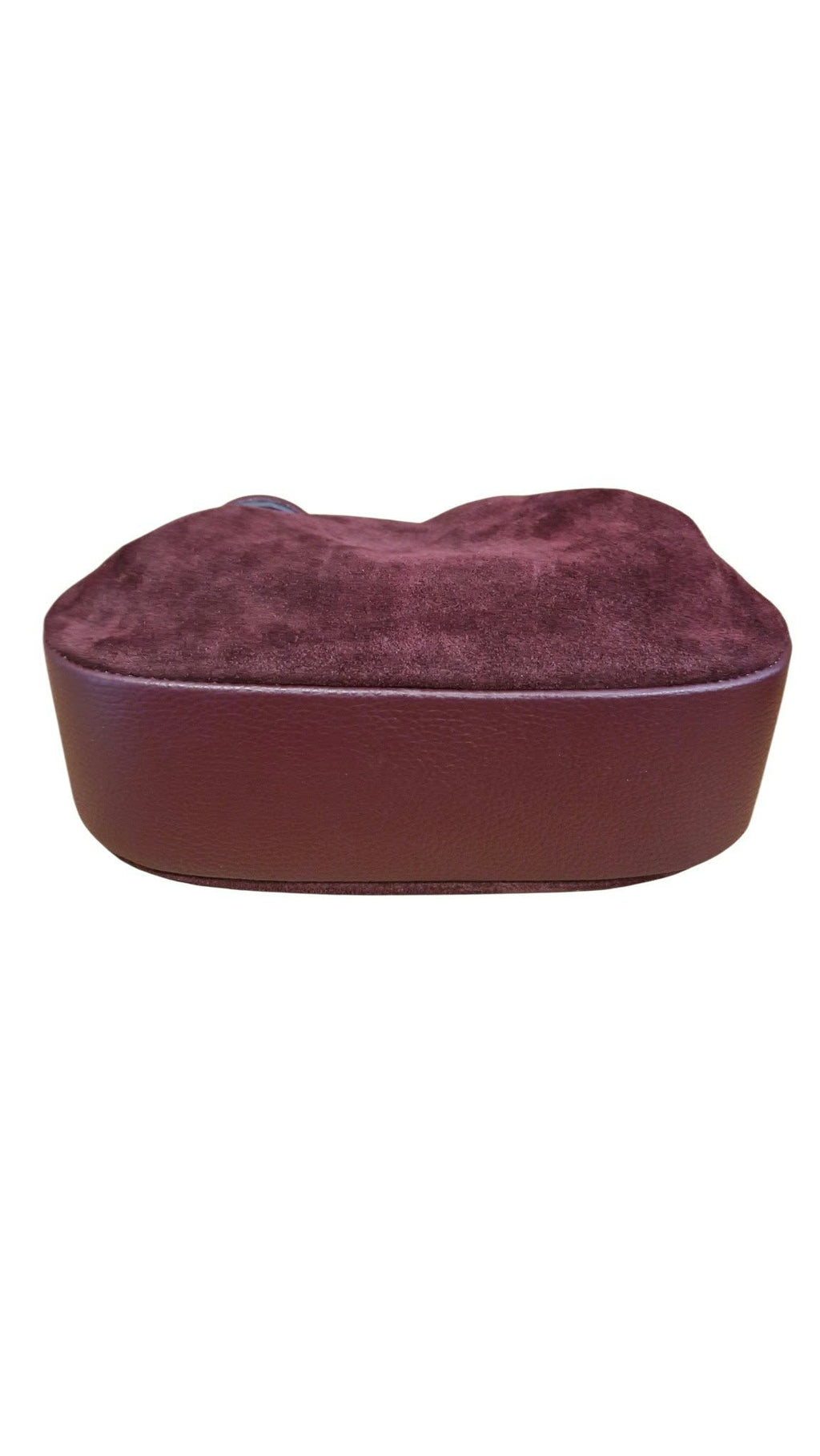 Sac en cuir suède graine noeud bordeaux