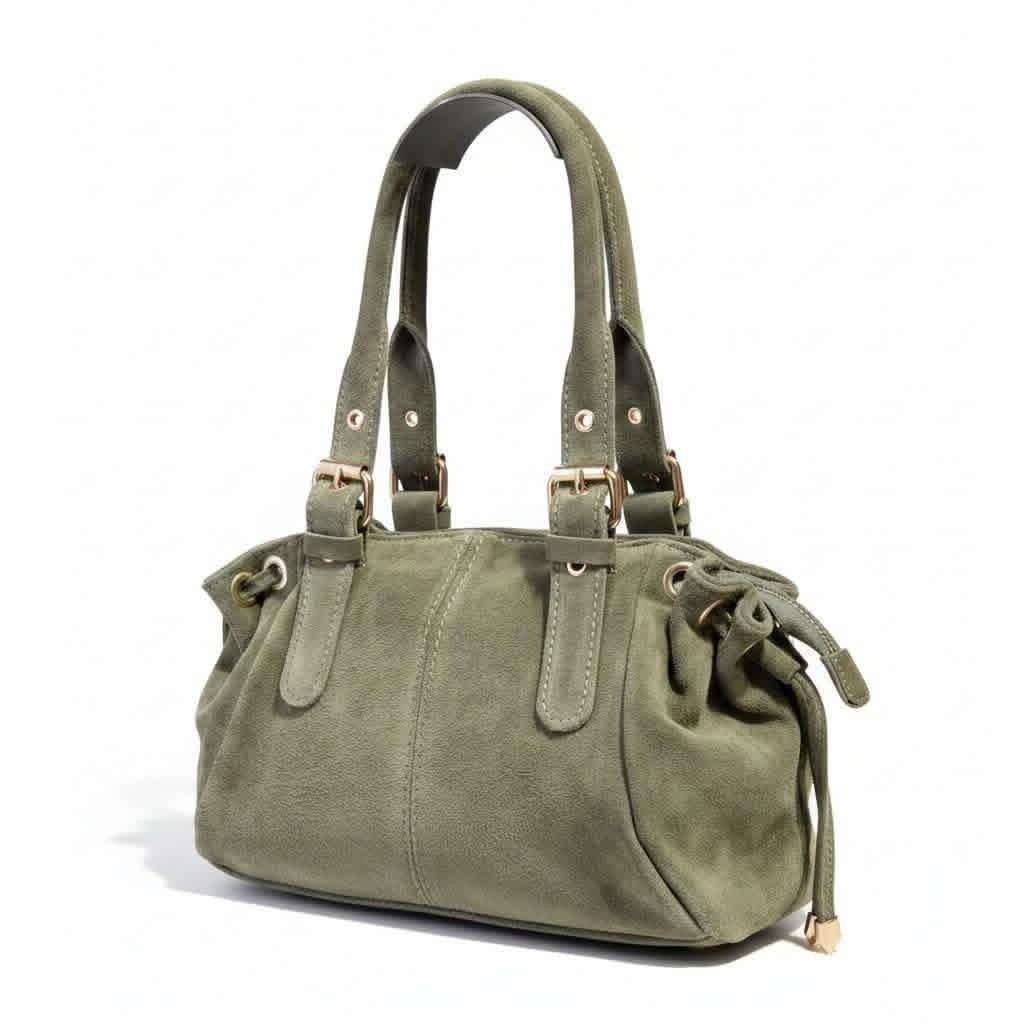 Sac en croute cuir vert