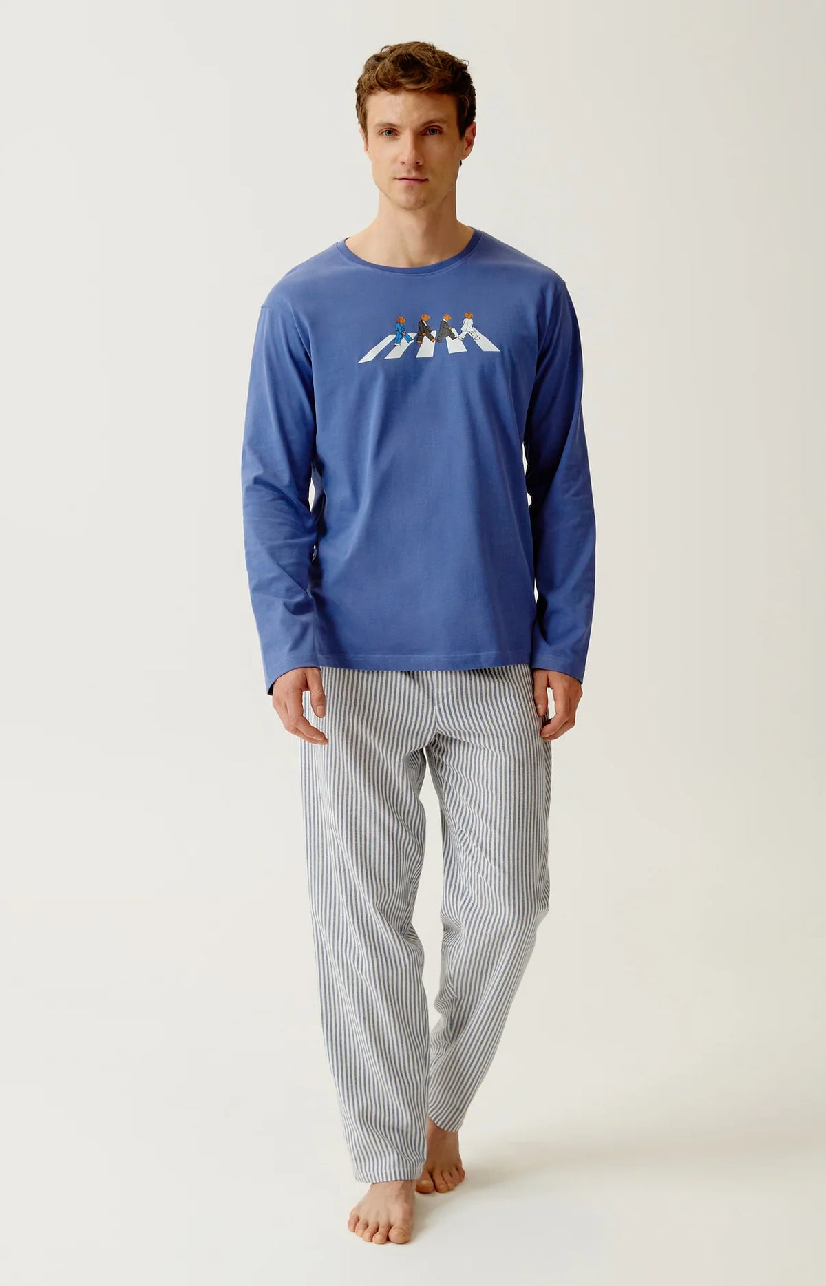 Pyjama Arthur en jersey épais et flanelle de coton