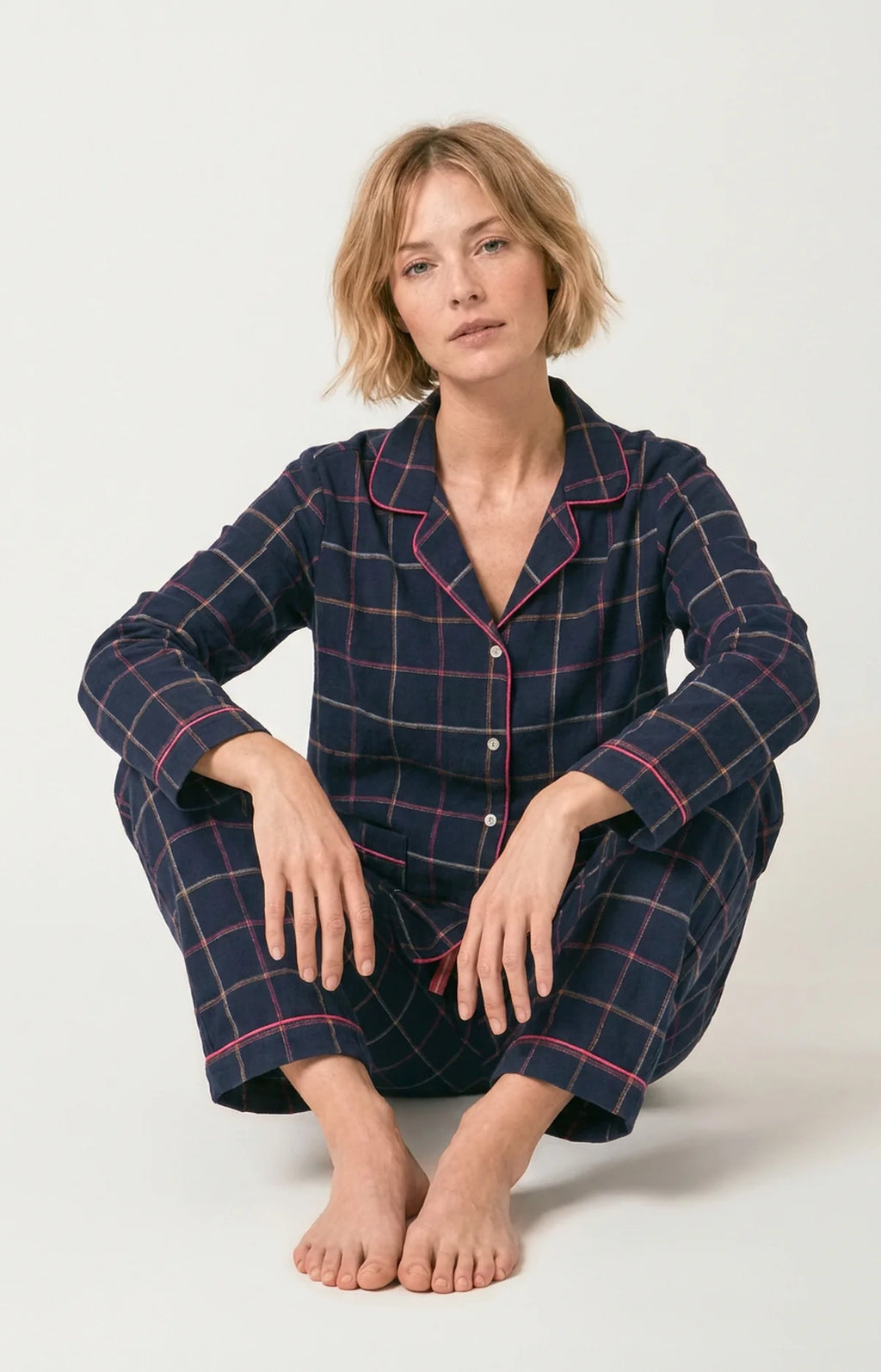 Pyjama Arthur boutonné en flanelle de coton Windy