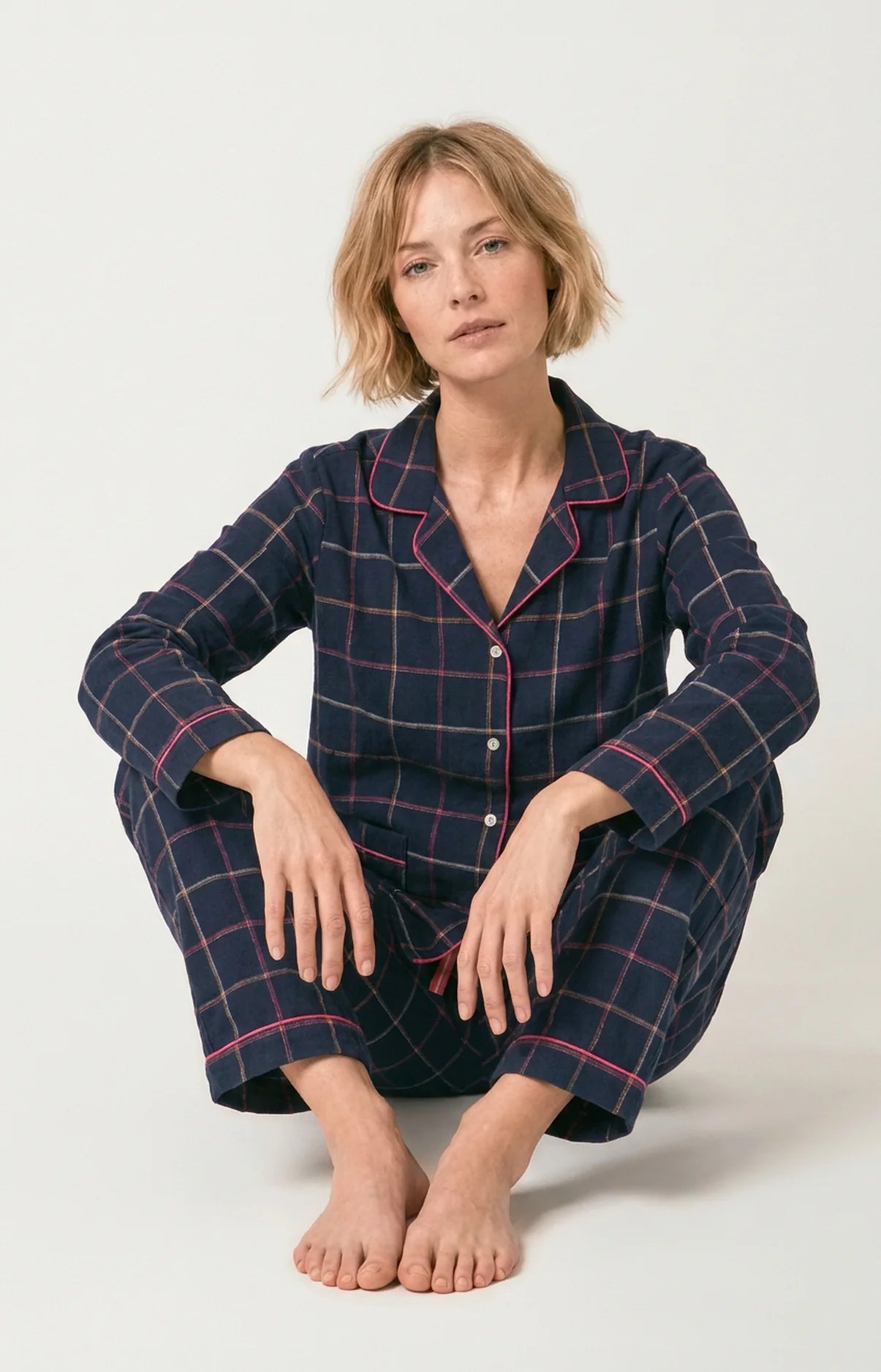 Pyjama Arthur boutonné en flanelle de coton Windy