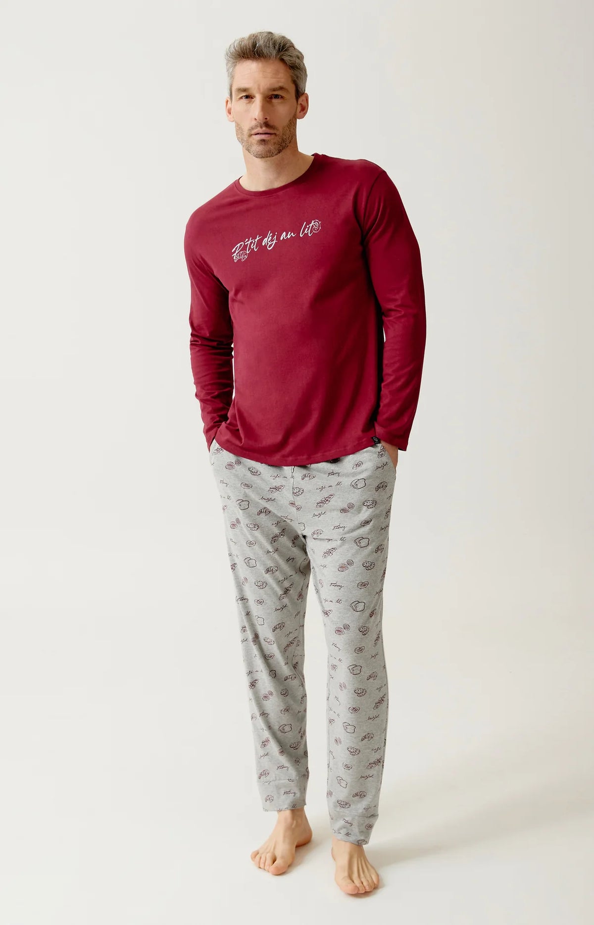 Pyjama Arthur en jersey de coton léger P'tit dej au lit