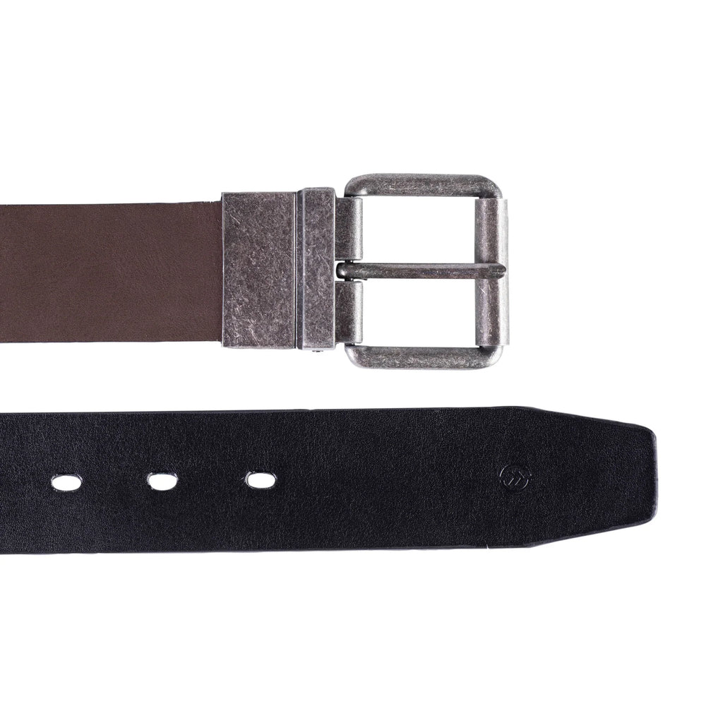 Ceinture Isotoner Homme 2 en 1 réversible Noir/Marron