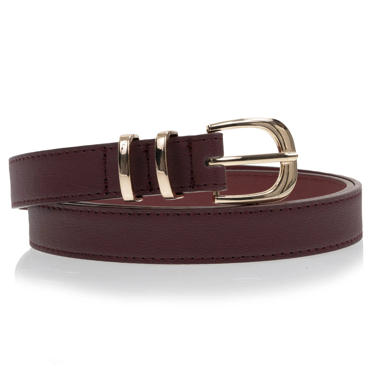 Ceinture Isotoner Femme  Cuir boucle Dorée