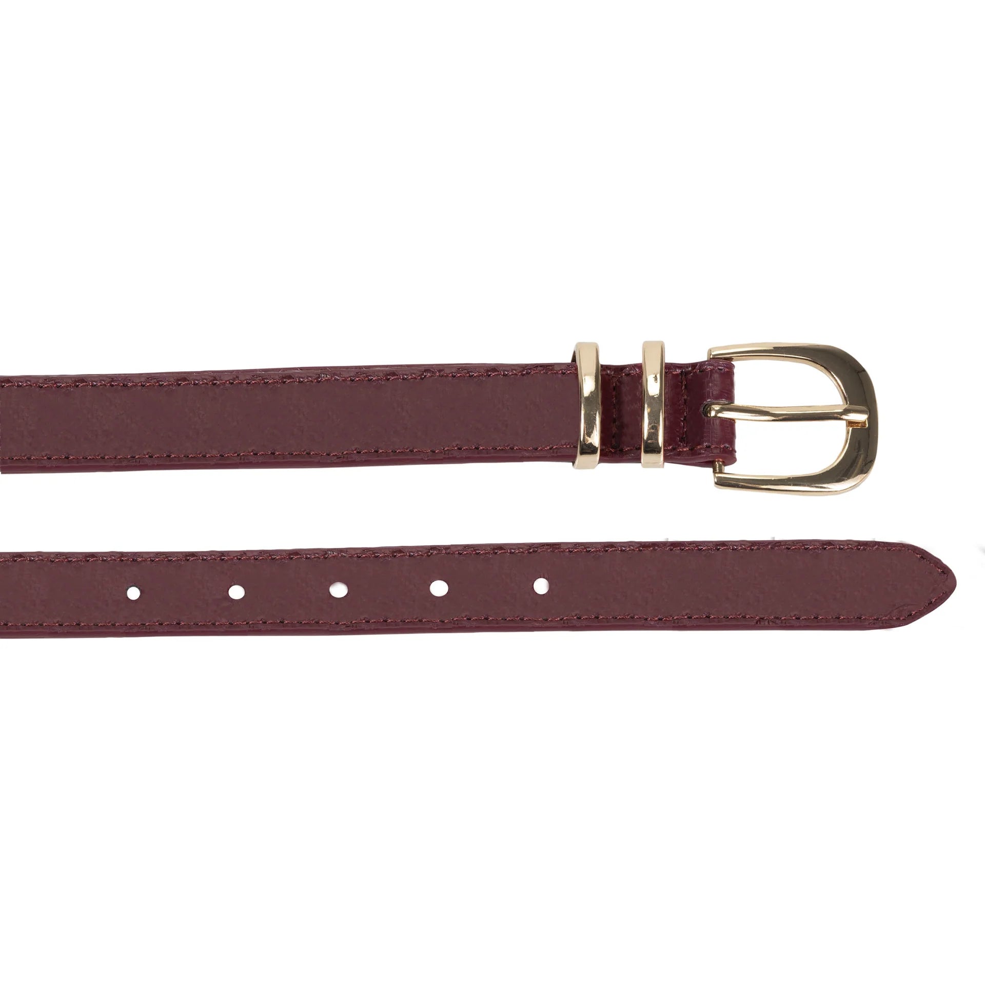 Ceinture Isotoner Femme  Cuir boucle Dorée