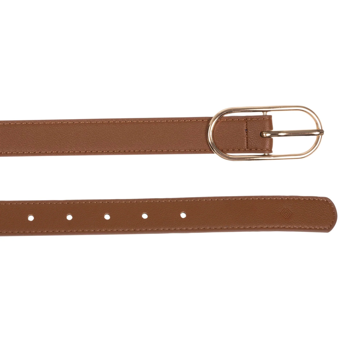 Ceinture Isotoner Femme Camel Boucle Ovale