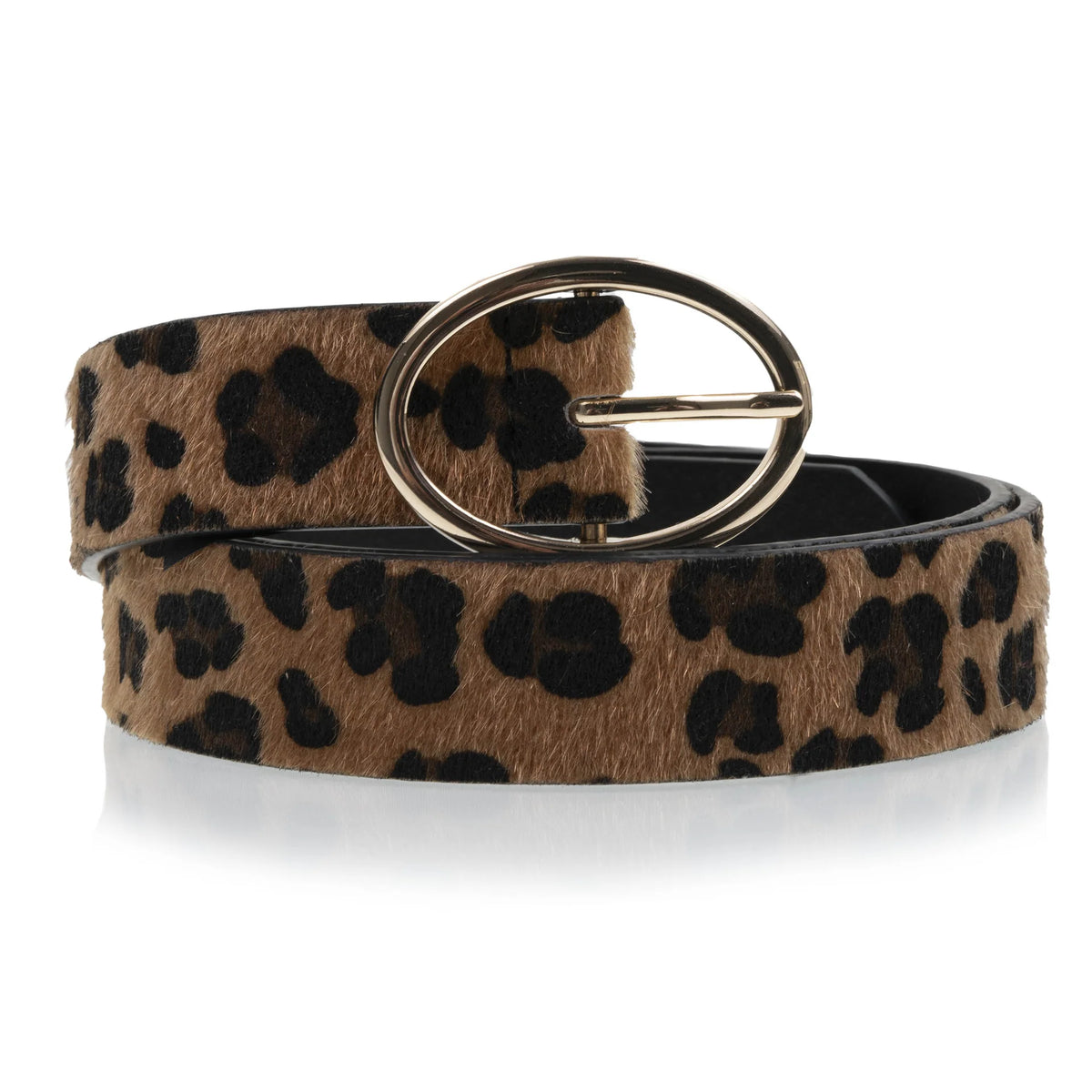 Ceinture Isotoner Femme Léopard boucle ovale