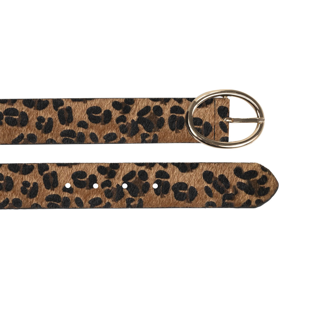 Ceinture Isotoner Femme Léopard boucle ovale