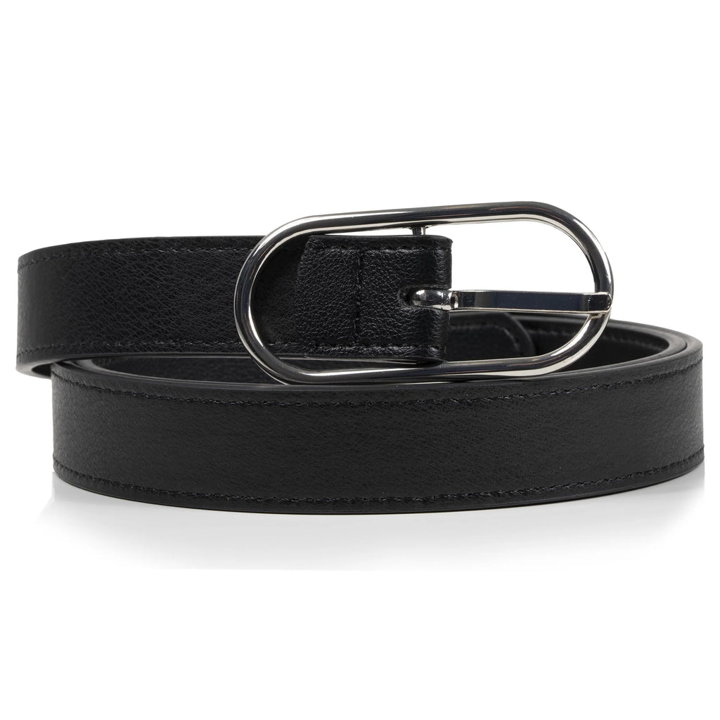 Ceinture Isotoner Femme Noir Boucle Ovale