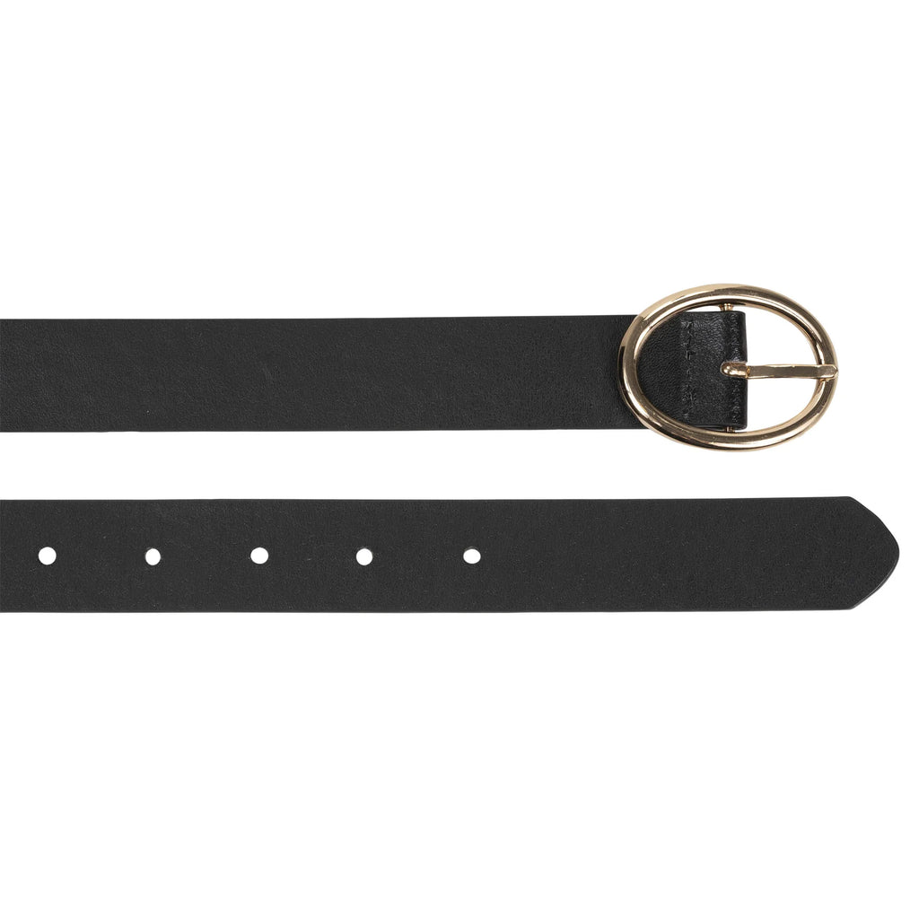 Ceinture Isotoner Femme Noir boucle ovale