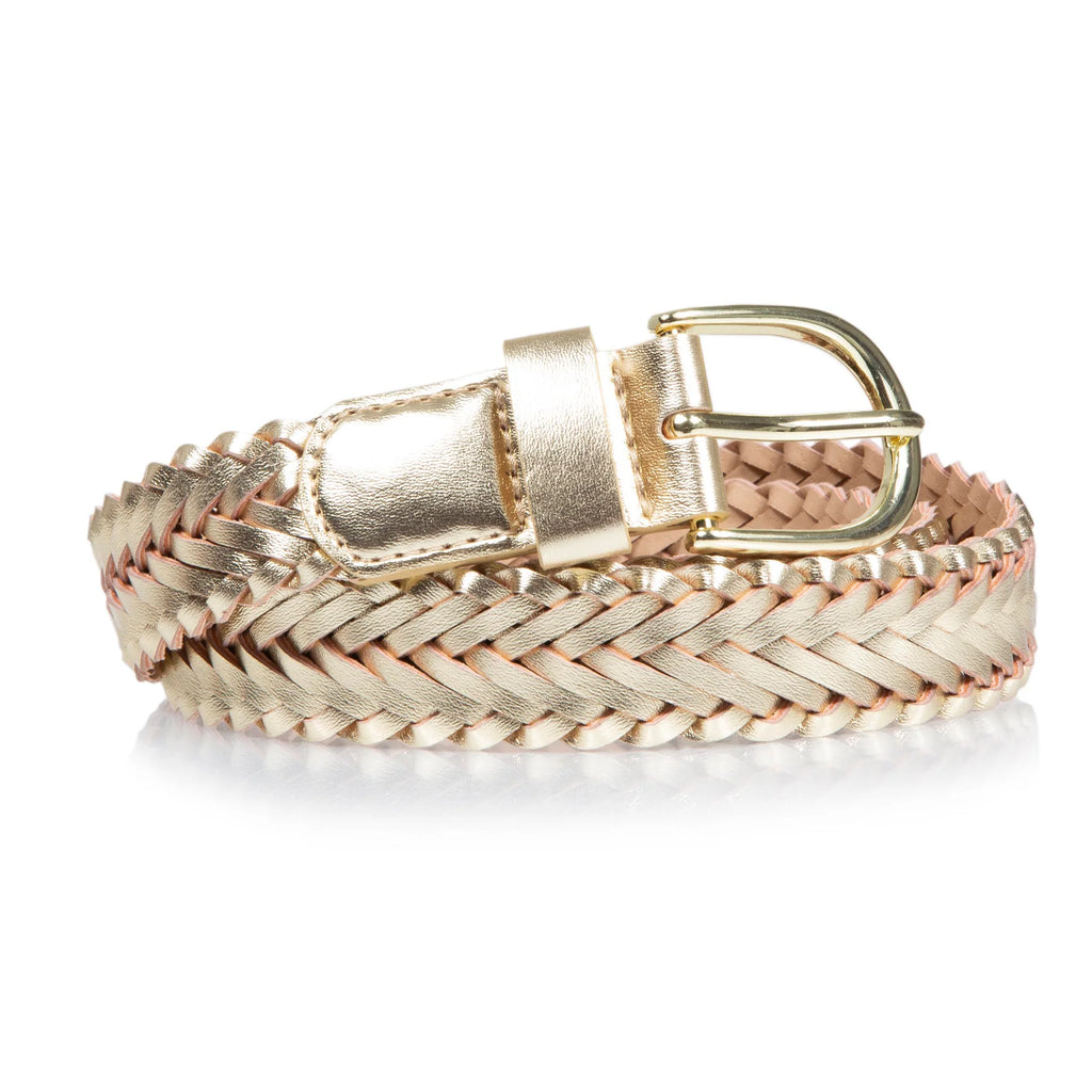 Ceinture Isotoner Femme tressée Dorée