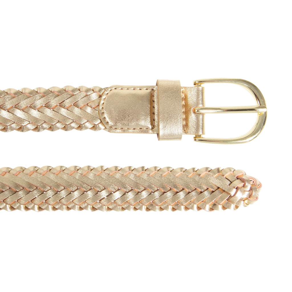 Ceinture Isotoner Femme tressée Dorée