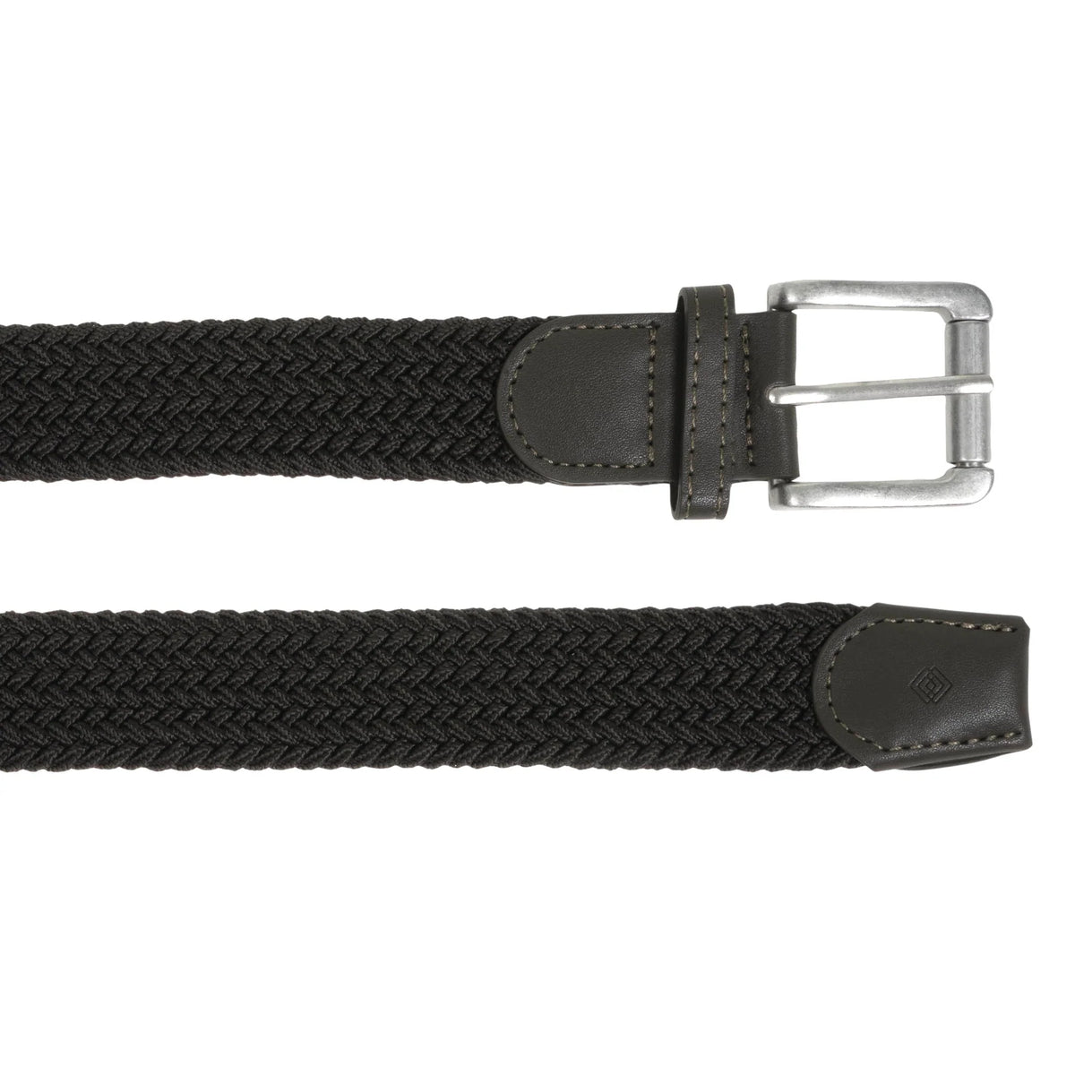 Ceinture Isotoner Homme tissu tressé kaki