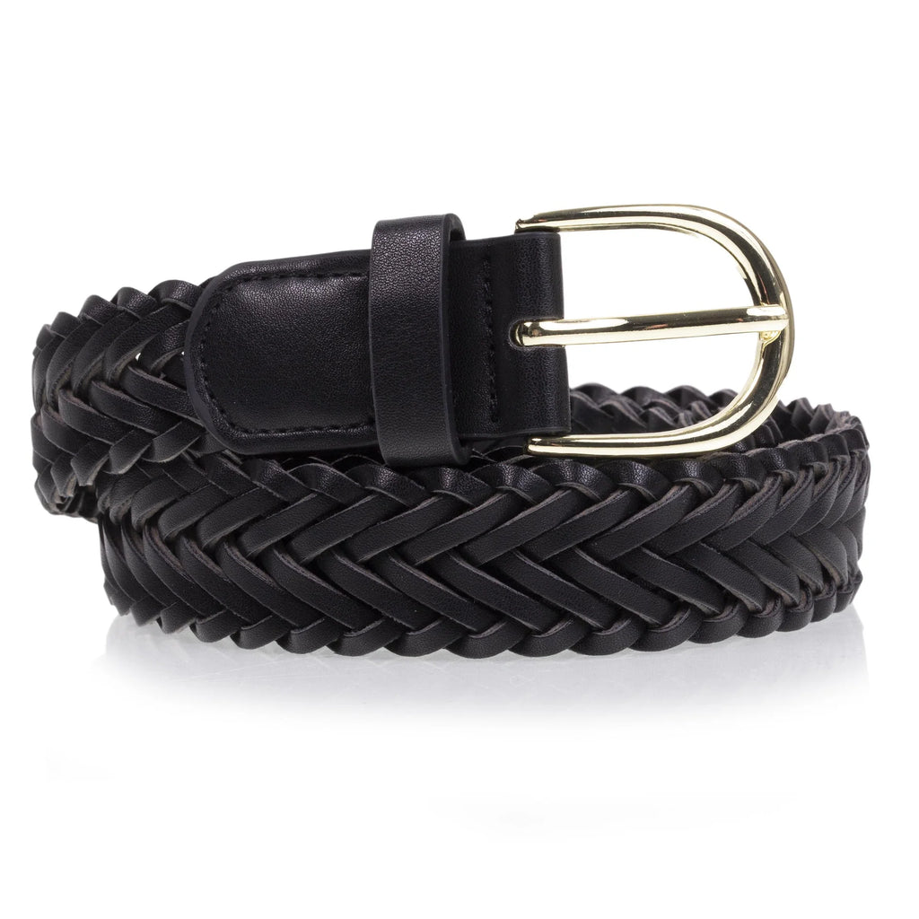 Ceinture Isotoner Femme tressée Noire