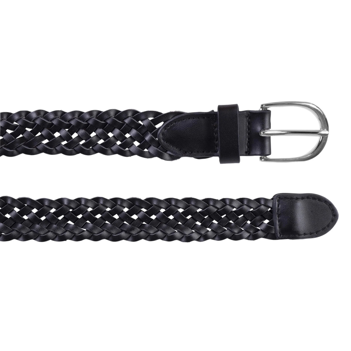 Ceinture Isotoner Femme tressée Noire