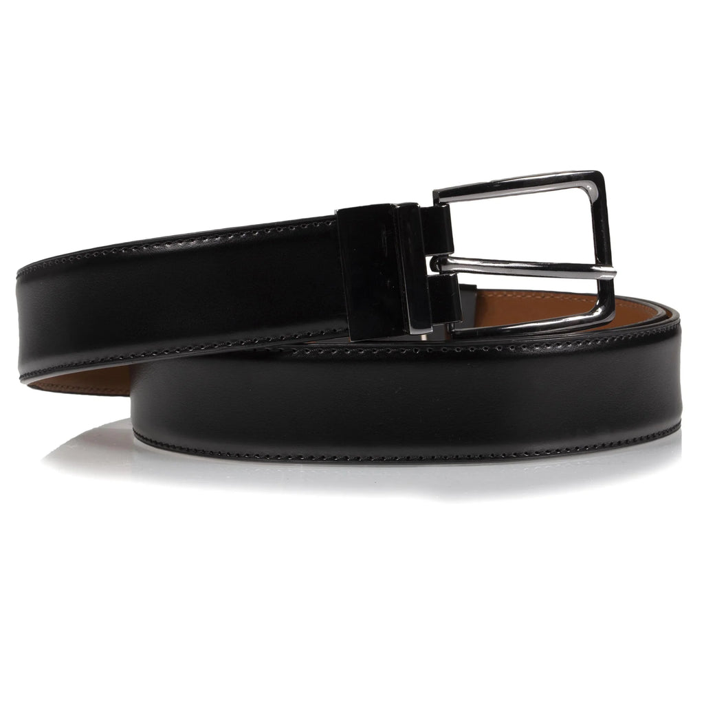 Ceinture Isotoner Homme 2 en 1 Noir/Cognac