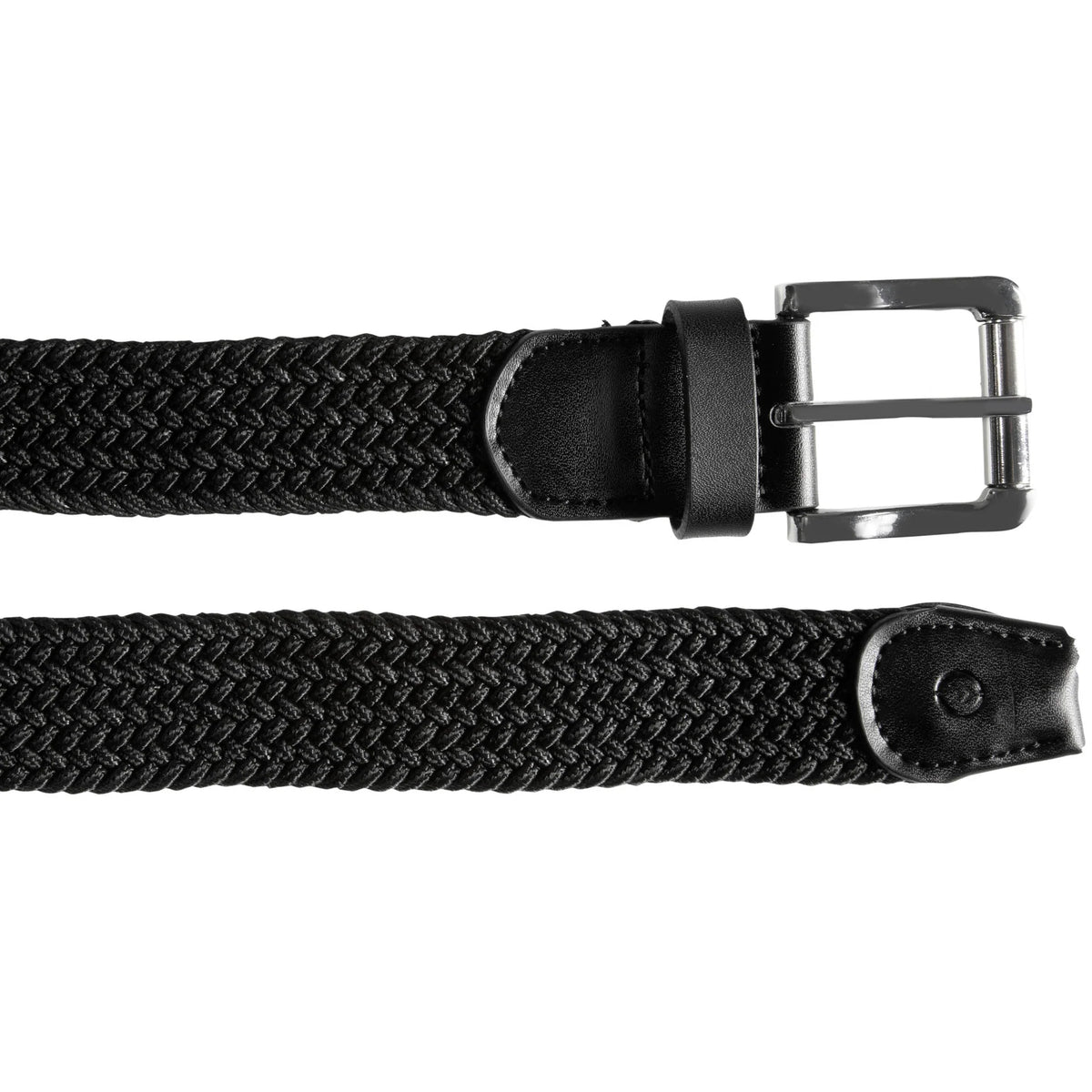 Ceinture Isotoner Homme tissu tressé Noir