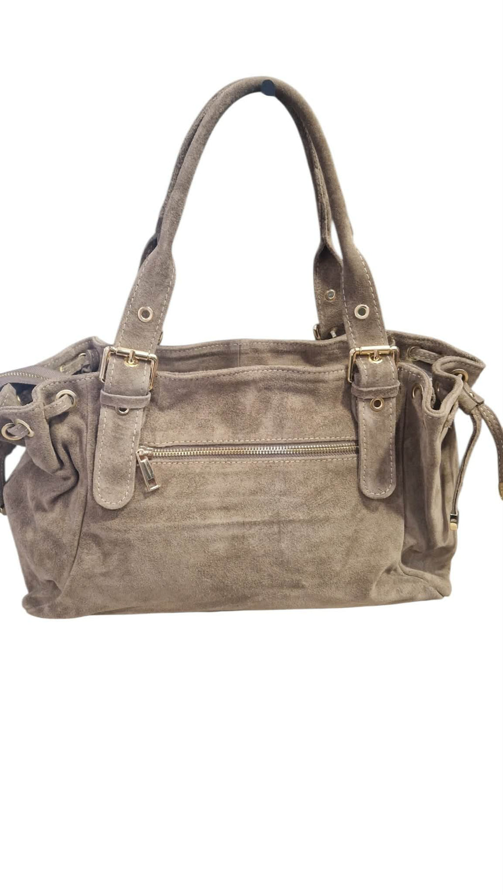 Sac cuir lacet large Taupe