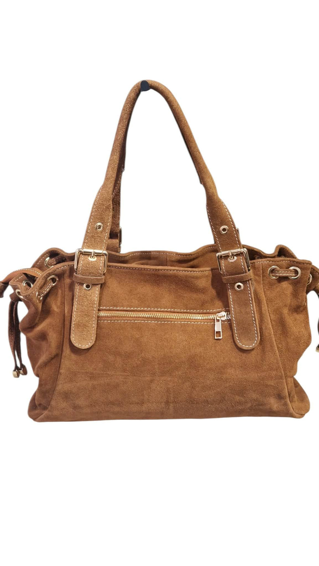 Sac cuir lacet large Cognac