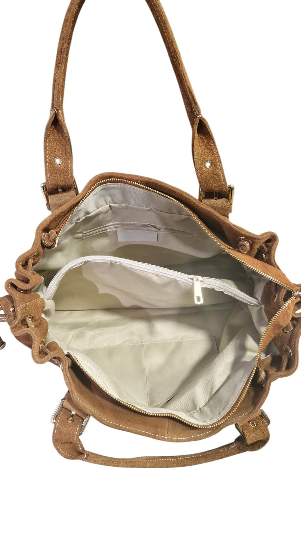 Sac cuir lacet large Cognac
