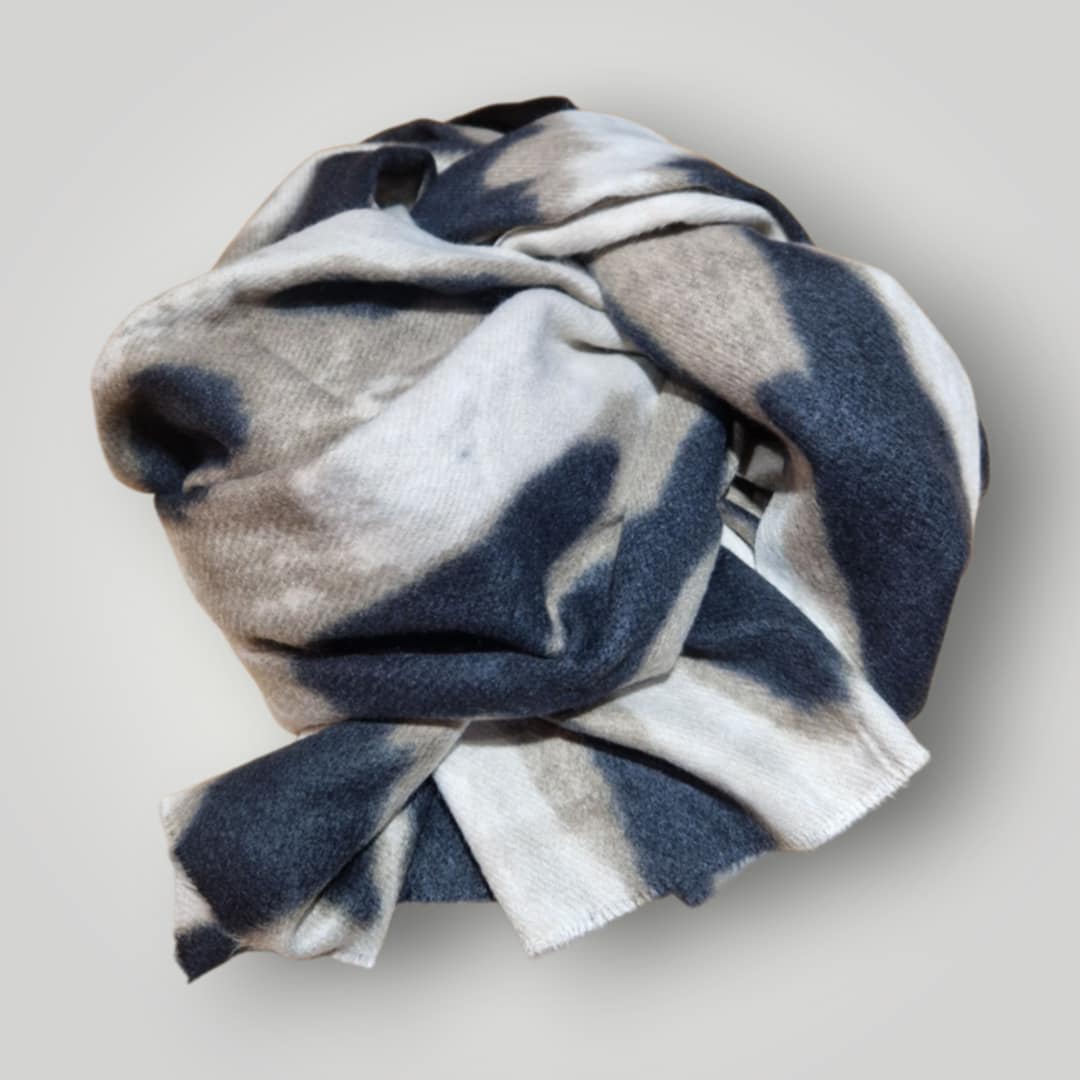 Echarpe crème taupe