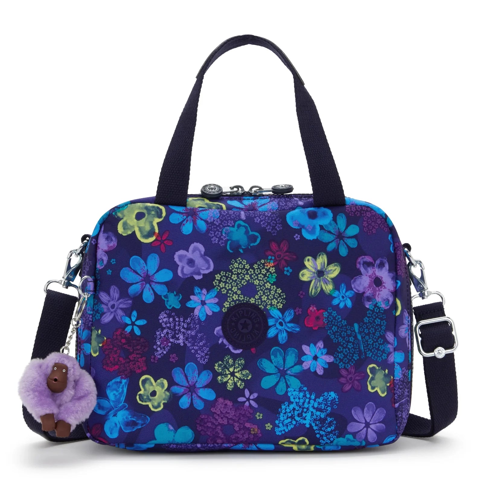 Sac Lunch Miyo KIPLING Dark Flower Stamp