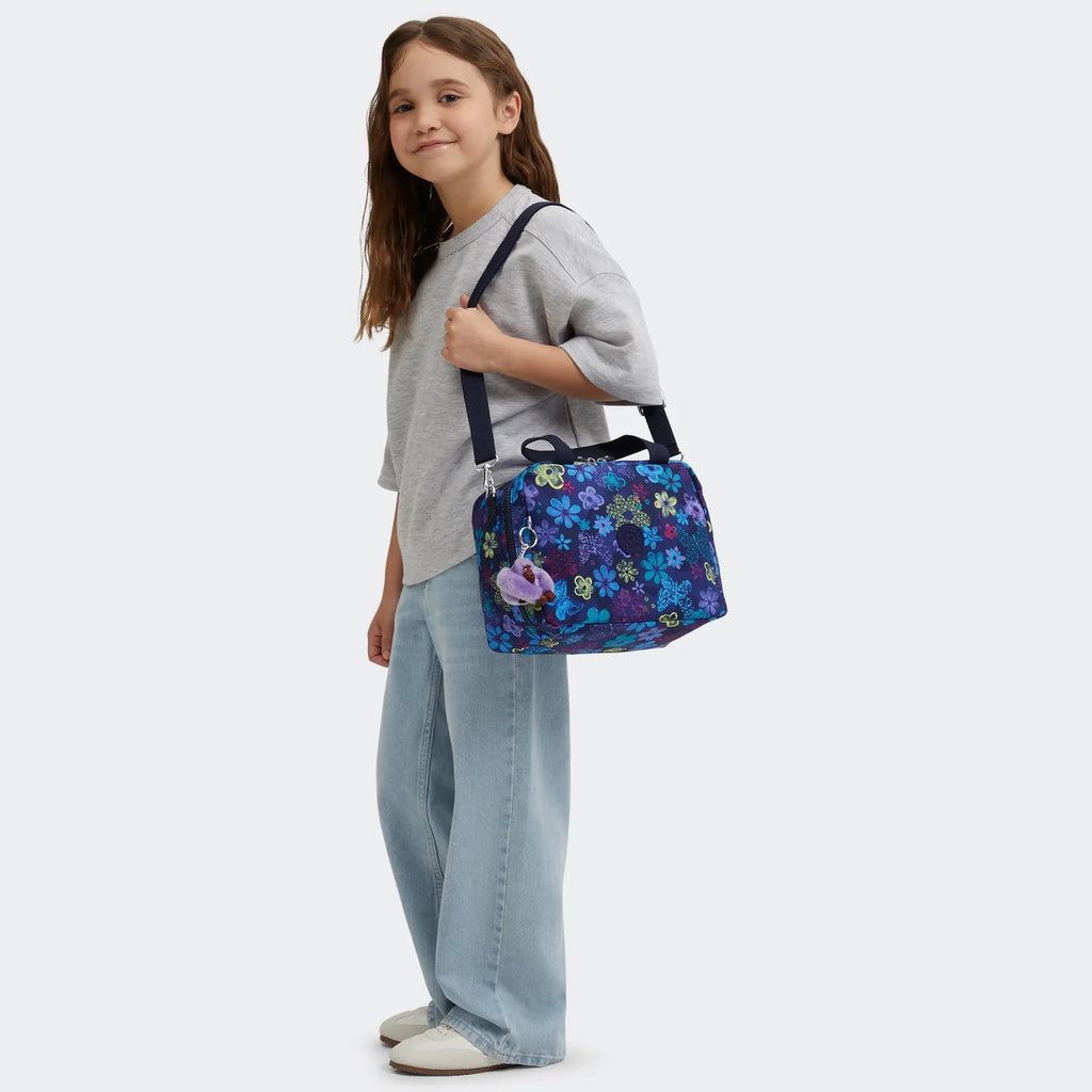 Sac Lunch Miyo KIPLING Dark Flower Stamp