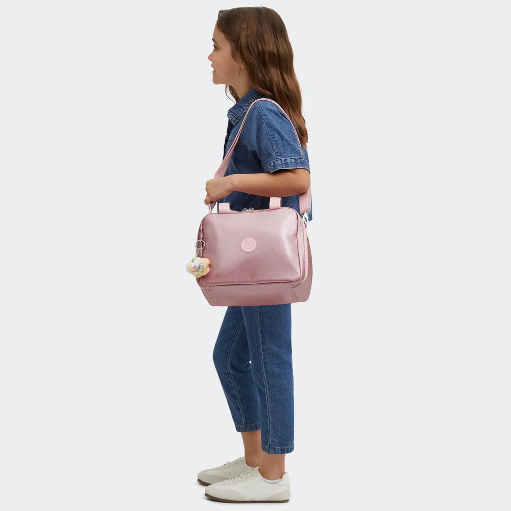 Sac Lunch Miyo KIPLING Bronze Pink Metallic