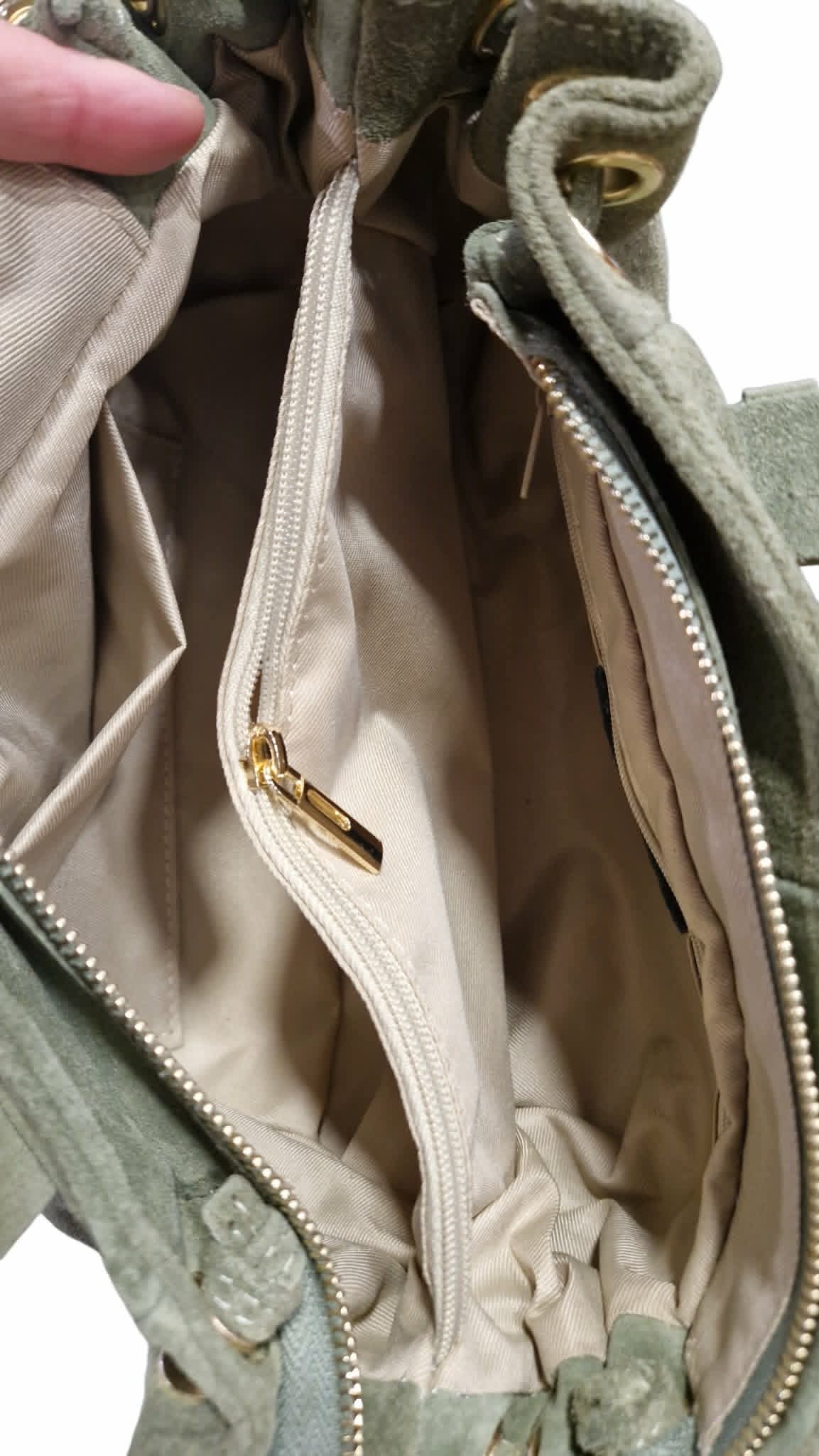 Sac en croute cuir vert
