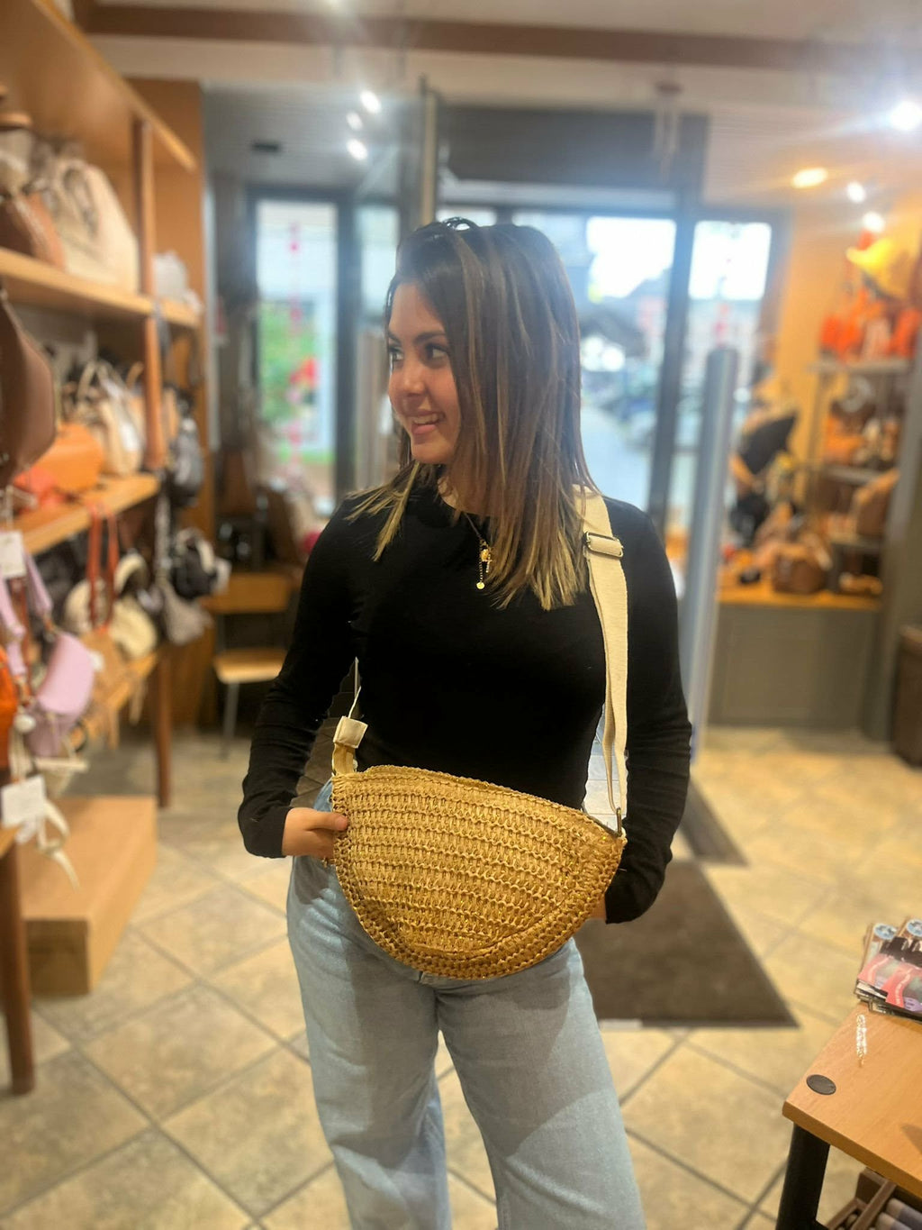 Sac banane/bandoulière Mandoline Gold/Taupe