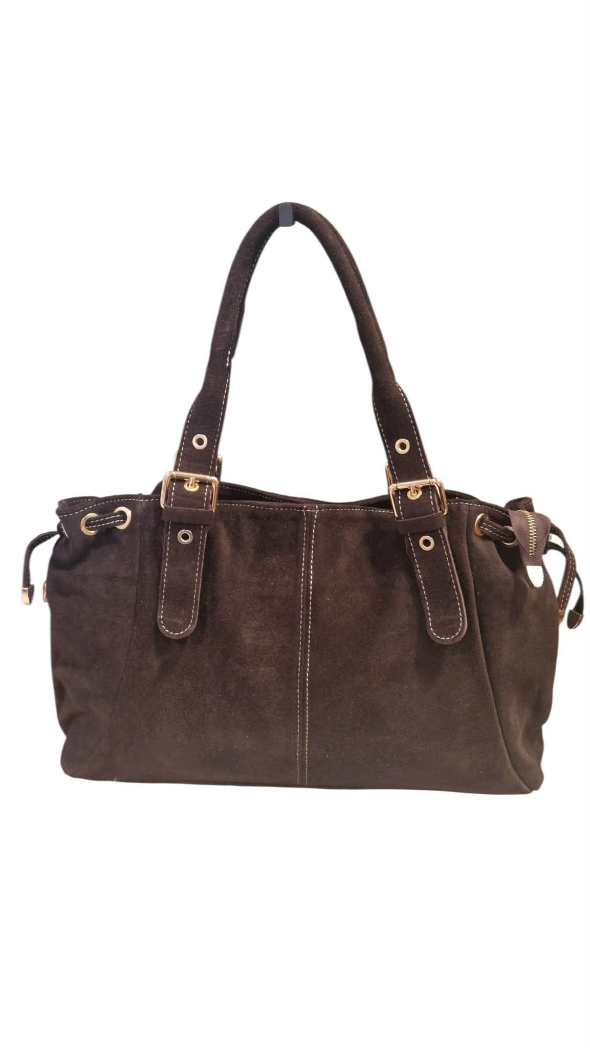 Sac cuir lacet large Chocolat