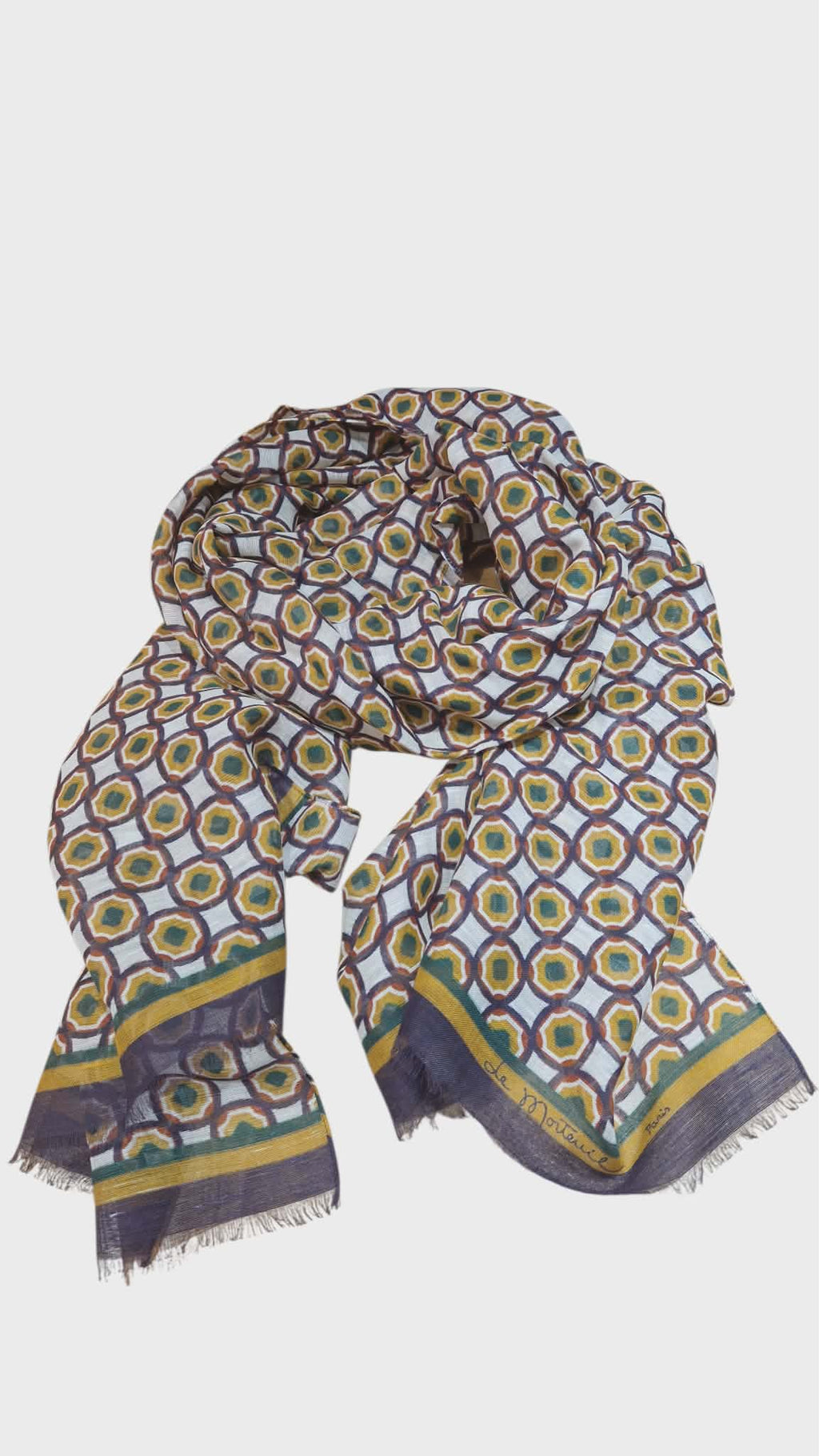 Foulard De Morteuil orange mauve
