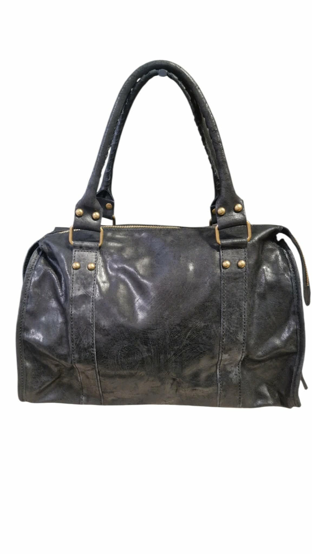 Sac cuir Capucine large Black Mat
