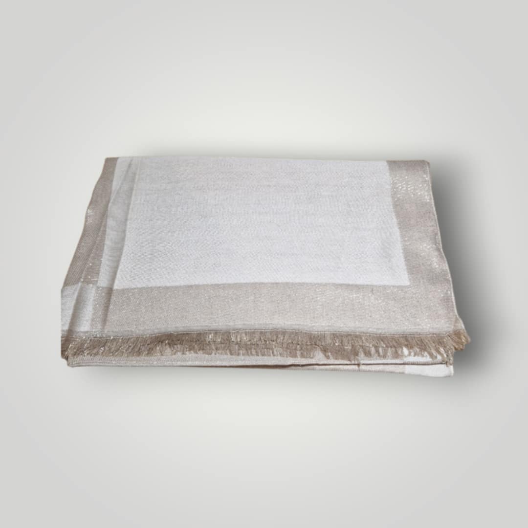 Echarpe unie contour doré