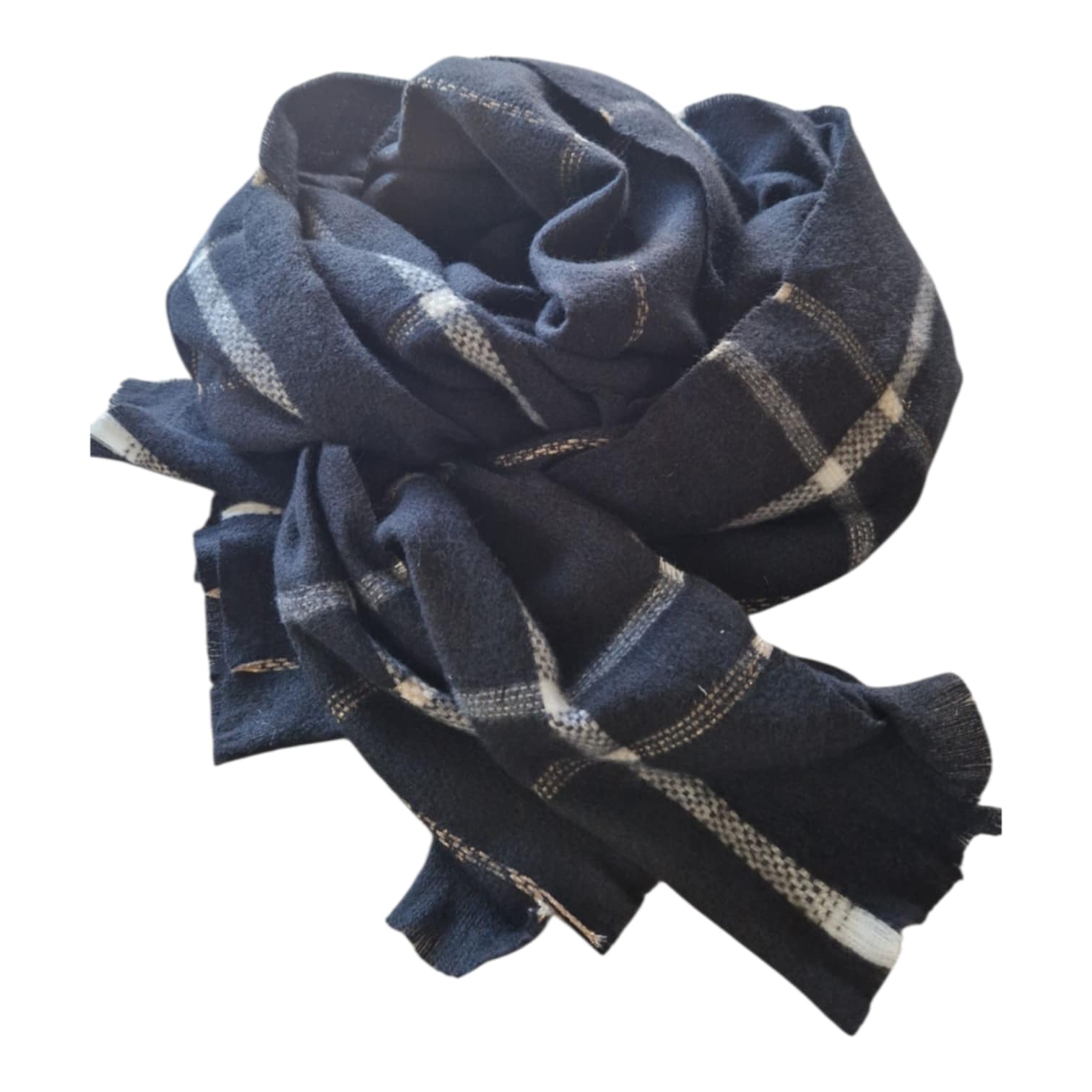 Echarpe carreaux noir