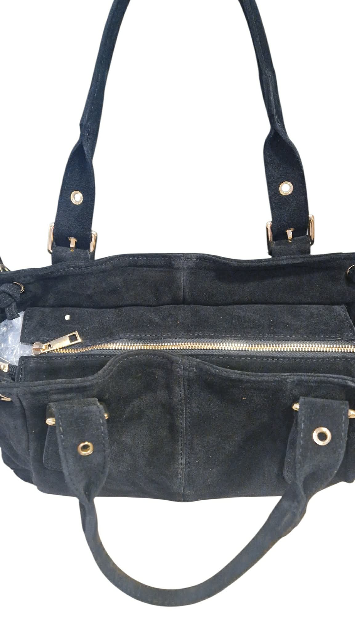 Sac cuir lacet large Balck