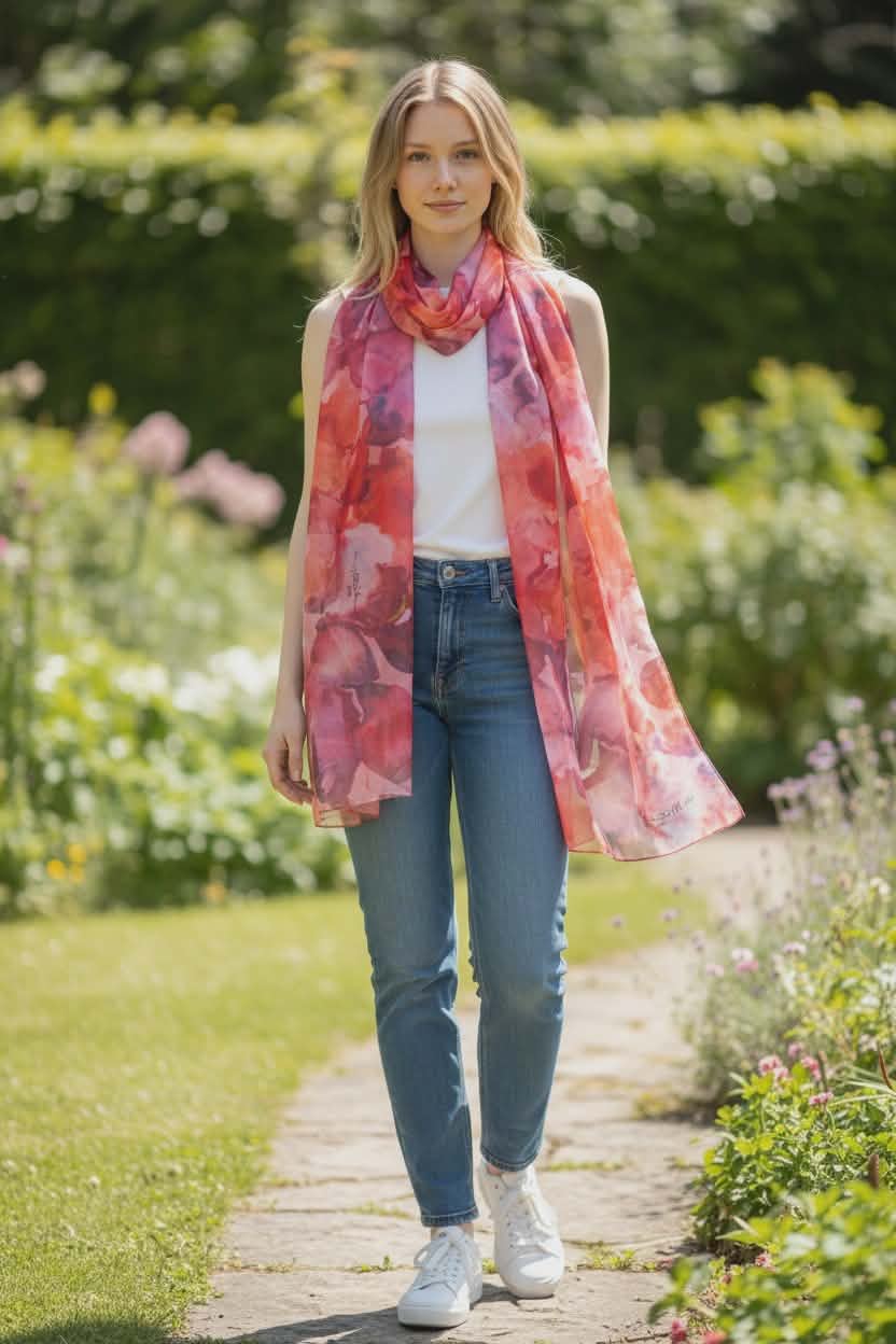 Foulard De Morteuil rose