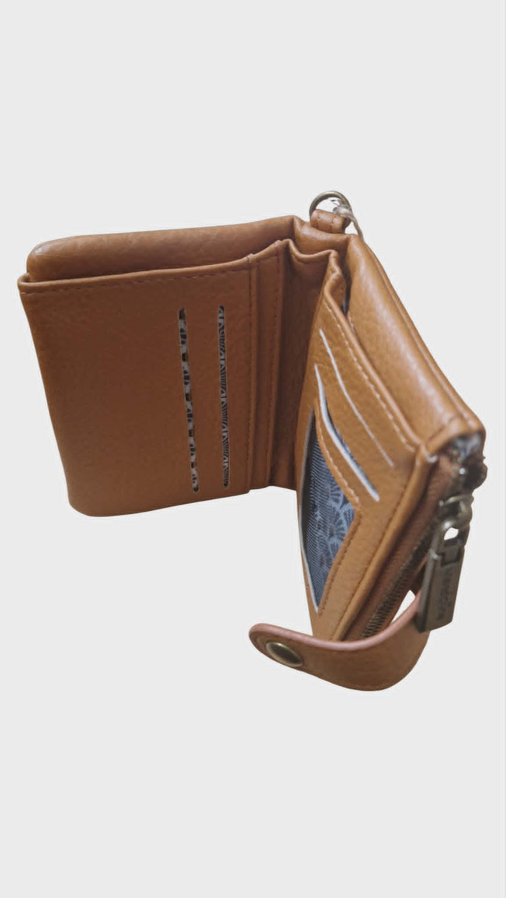 portefeuille mandoline Cognac