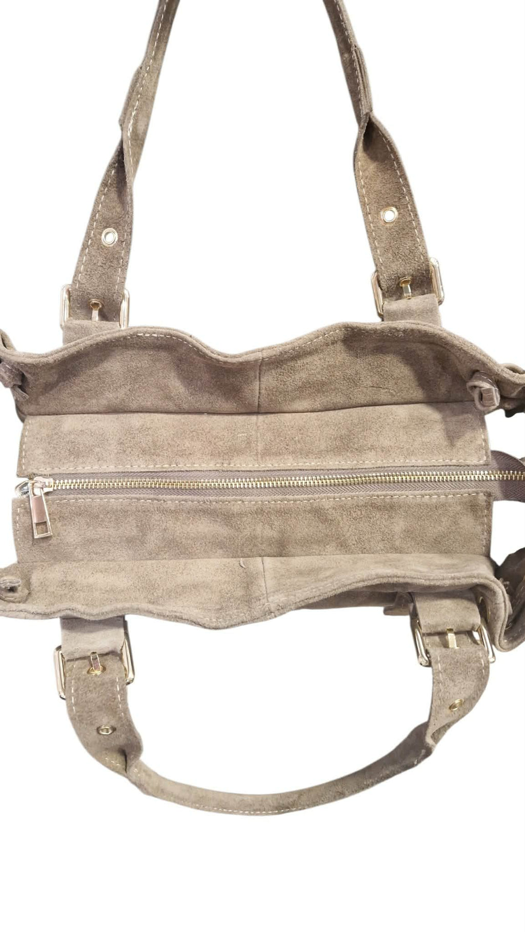 Sac cuir lacet large Taupe