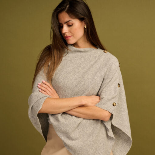 Poncho Gris clair Les Cordes