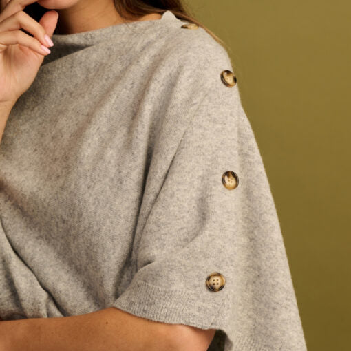 Poncho Gris clair Les Cordes