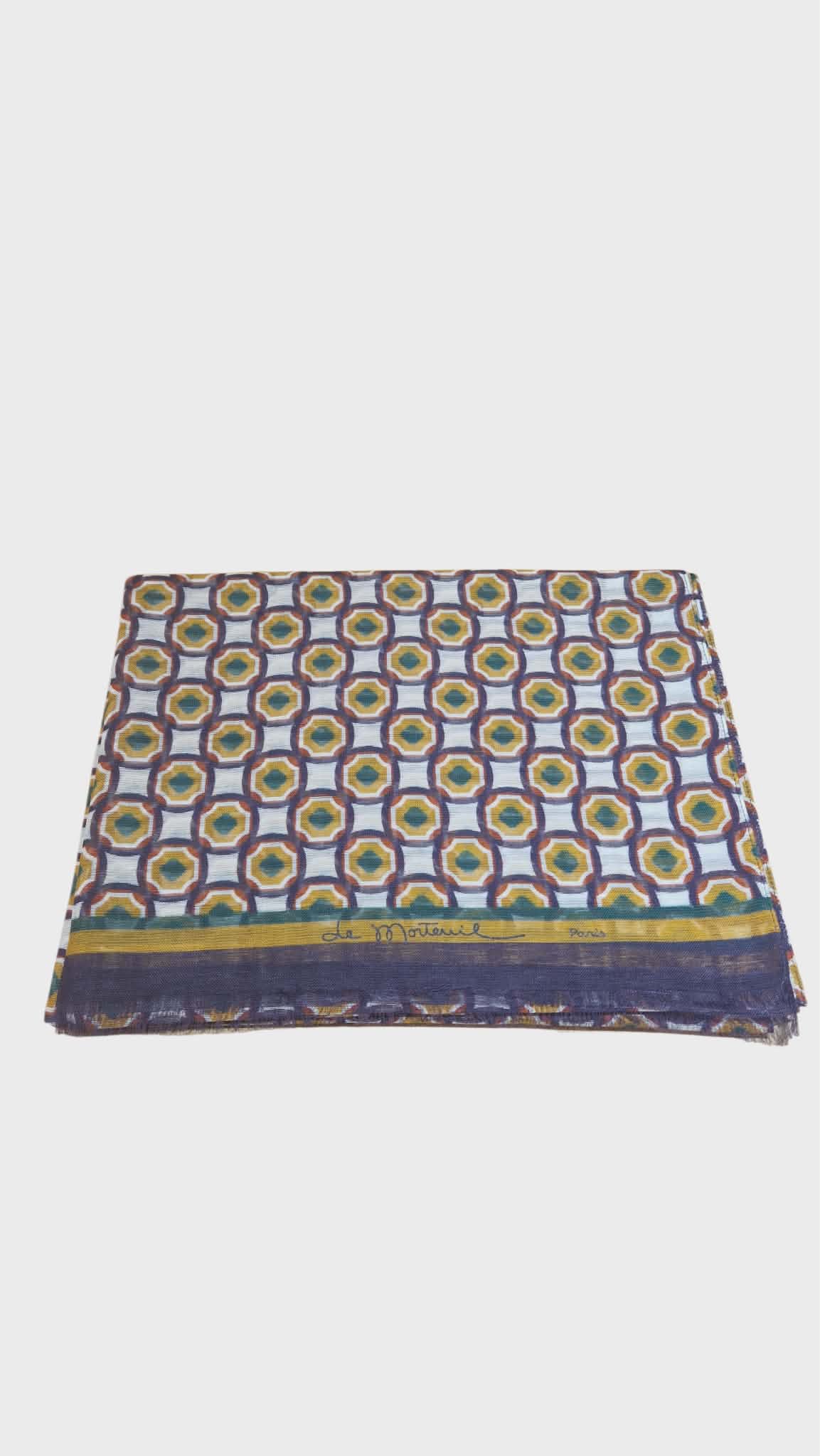 Foulard De Morteuil orange mauve