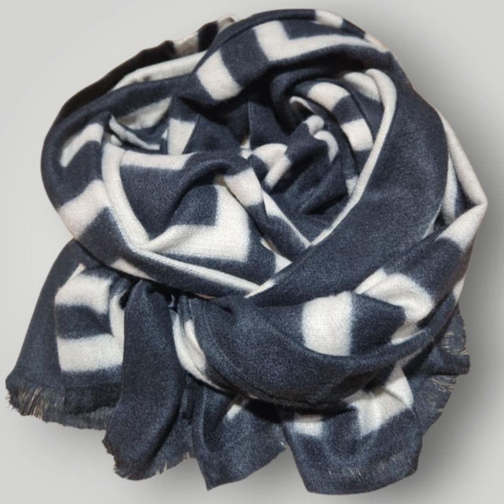 Echarpe Noir ligne taupe