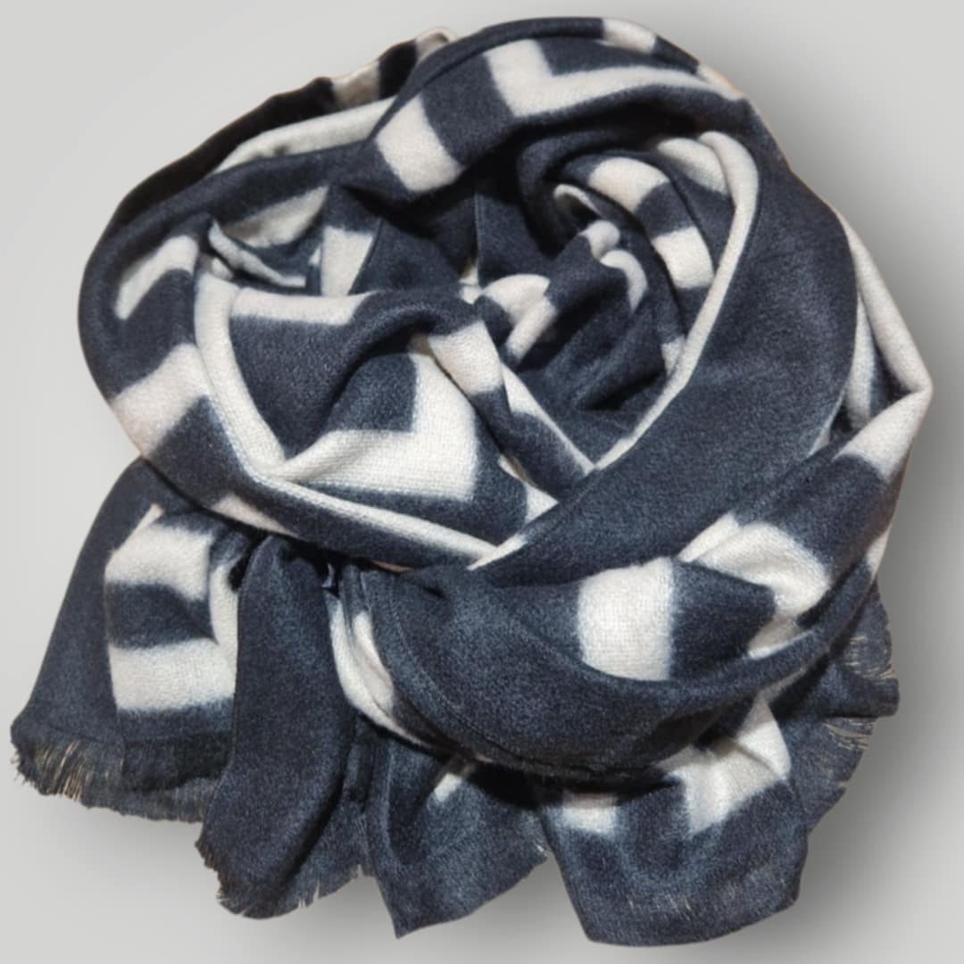 Echarpe Noir ligne taupe