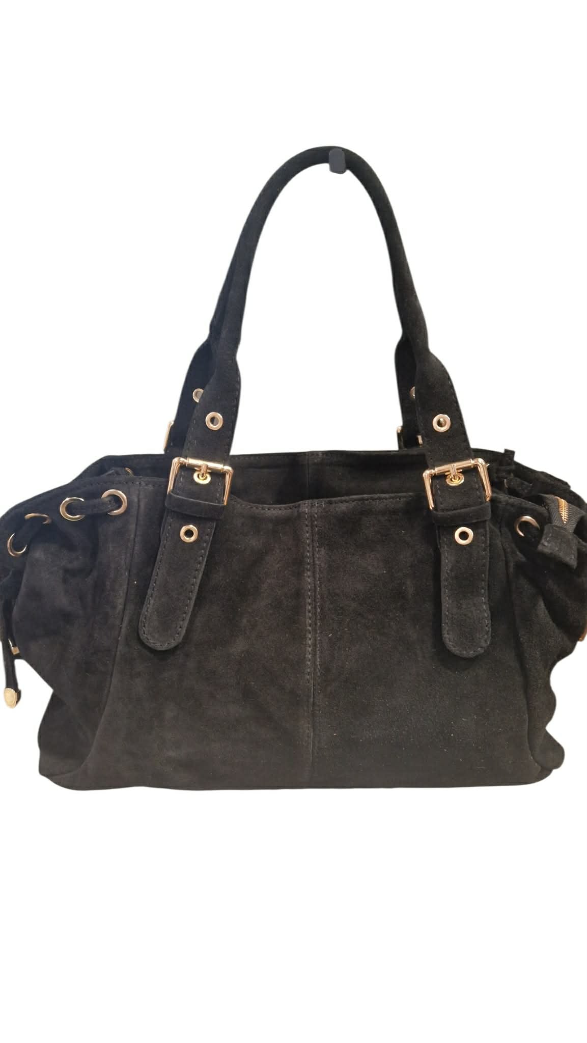 Sac cuir lacet large Balck