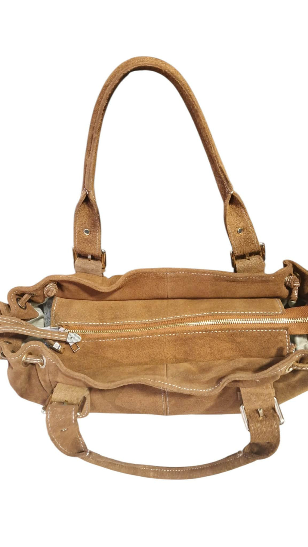Sac cuir lacet large Cognac