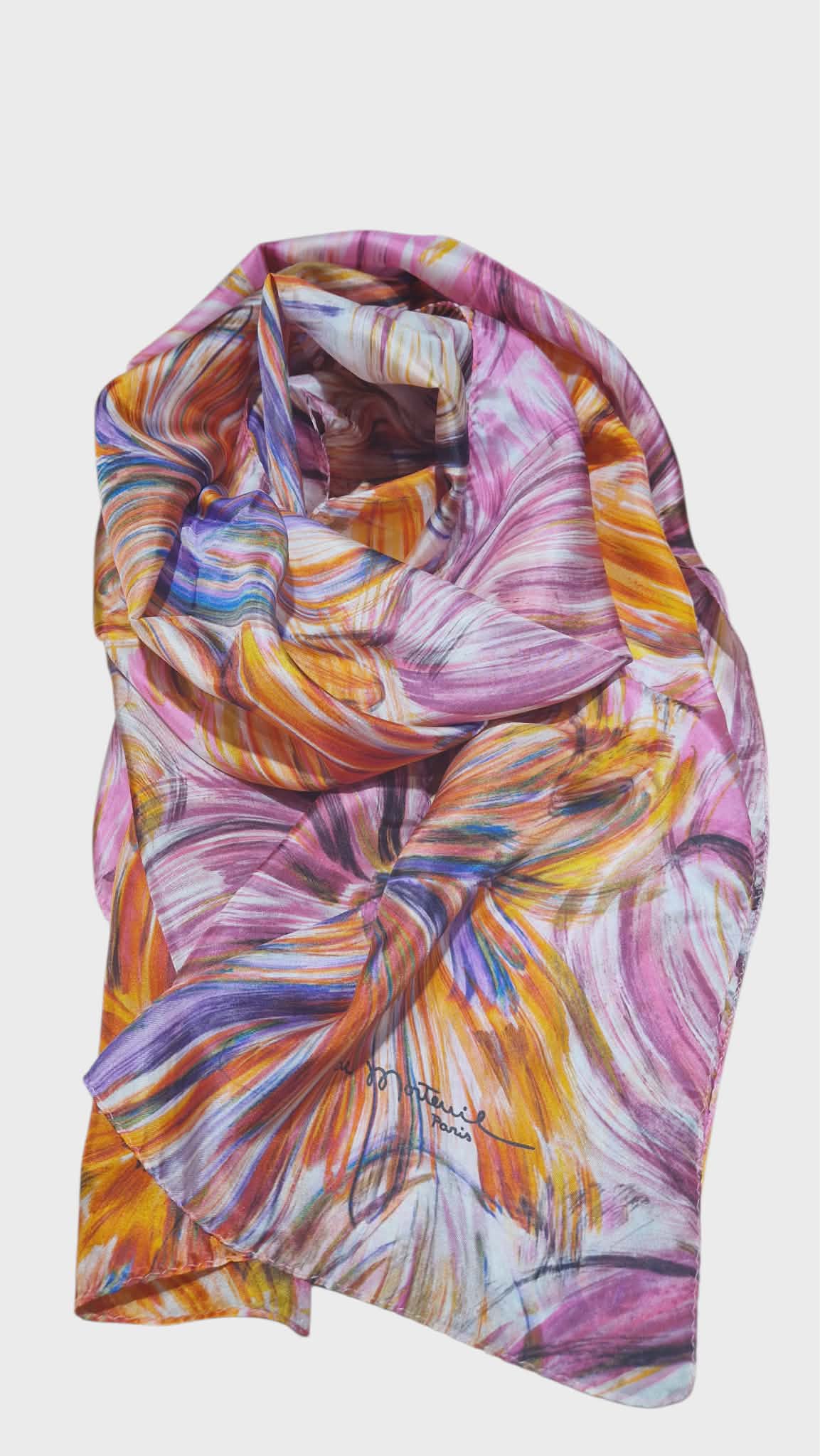 Foulard De Morteuil orange rose