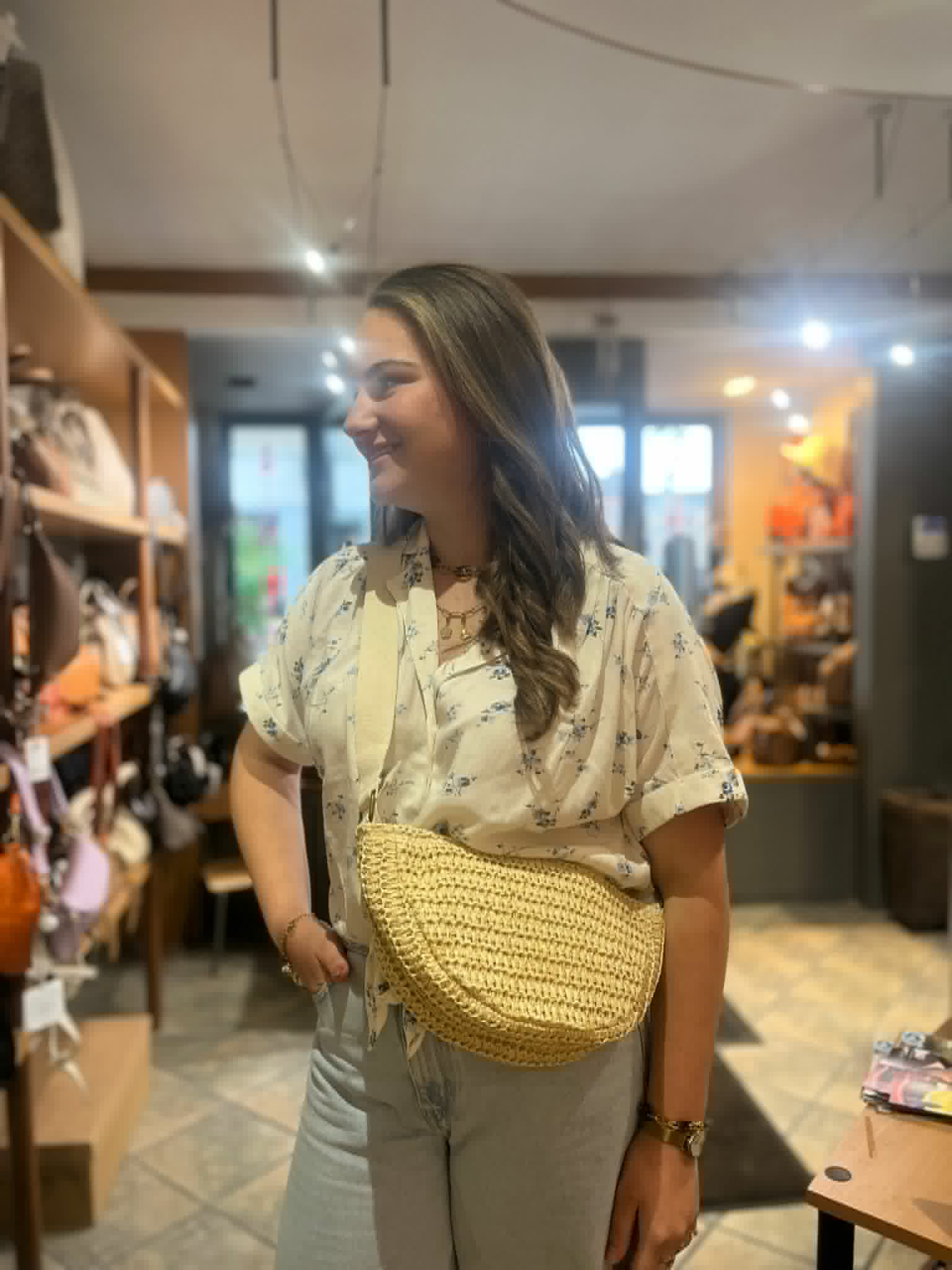Sac banane/bandoulière Mandoline  Beige/Gold